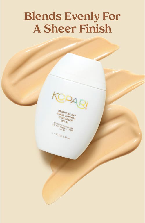 Kopari Bright As Day Sheer Mineral Spf 50 Sunscreen In No Color