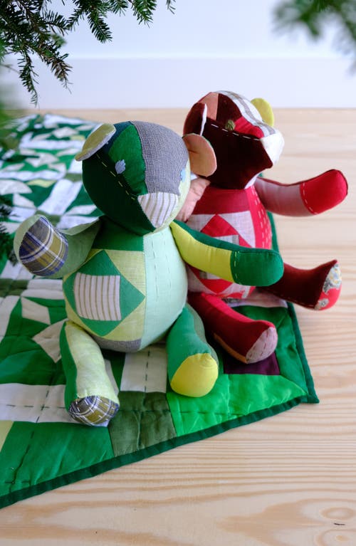 THOMPSON STREET STUDIO THOMPSON STREET STUDIO PATCHWORK LINEN BLEND TEDDY BEAR