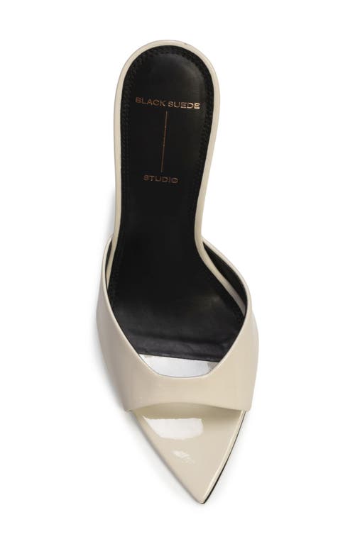 Black Suede Studio Bella Mule In Coconut