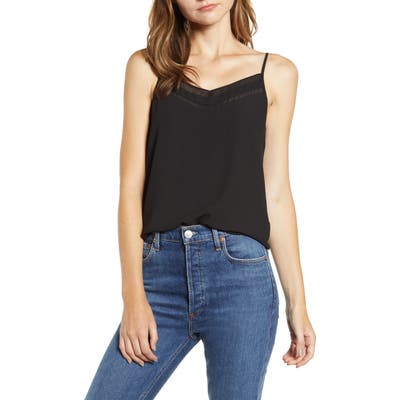 1.state Chiffon Trim Camisole, Black