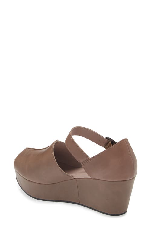 Shop Chocolat Blu Wawa Platform Wedge Sandal In Grey Leather