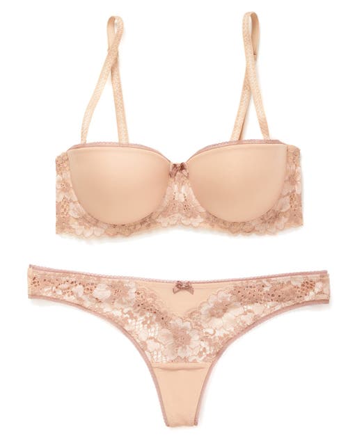 Shop Adore Me Kendil Push Up Balconette Bra In Medium Beige