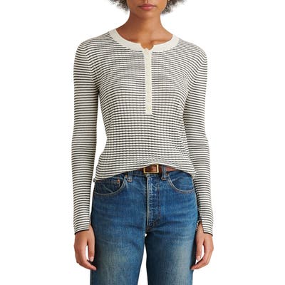 Alex Mill Wool Blend Henley Sweater, Ivory