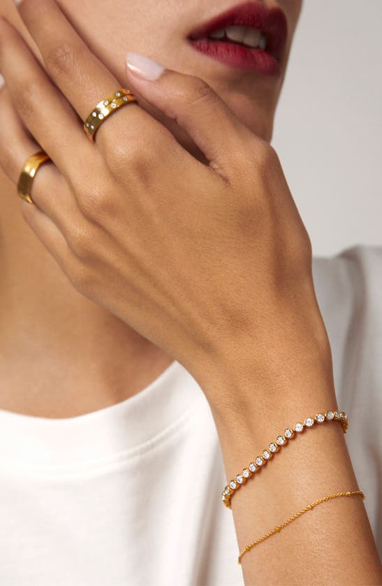 Monica Vinader Diamond Essential Tennis Bracelet In 18ct Gold Vermeil On Sterling