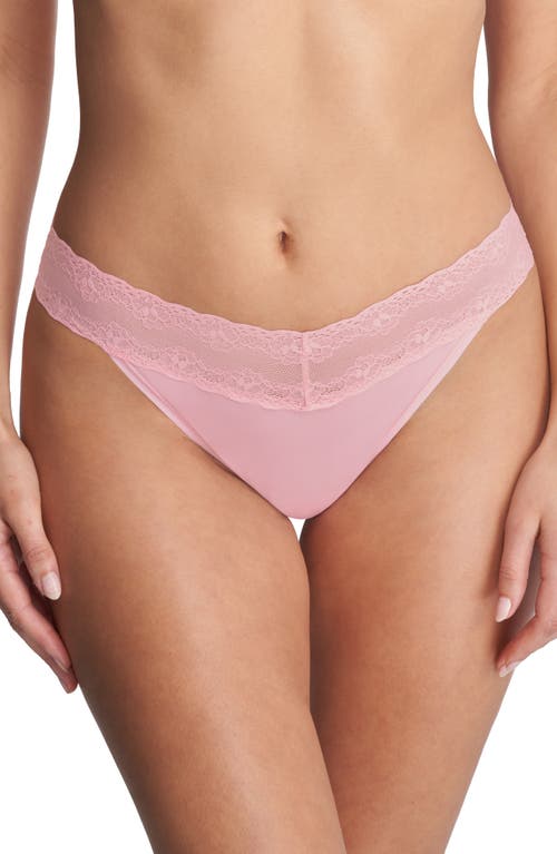 Shop Natori Bliss Perfection Thong In Peony Pink