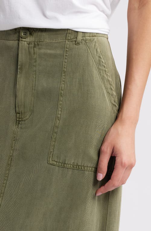 Shop Treasure & Bond Utility Maxi Skirt In Olive Kalamata