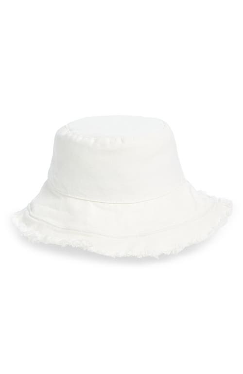 Shop Bp. Frayed Canvas Bucket Hat In Ivory