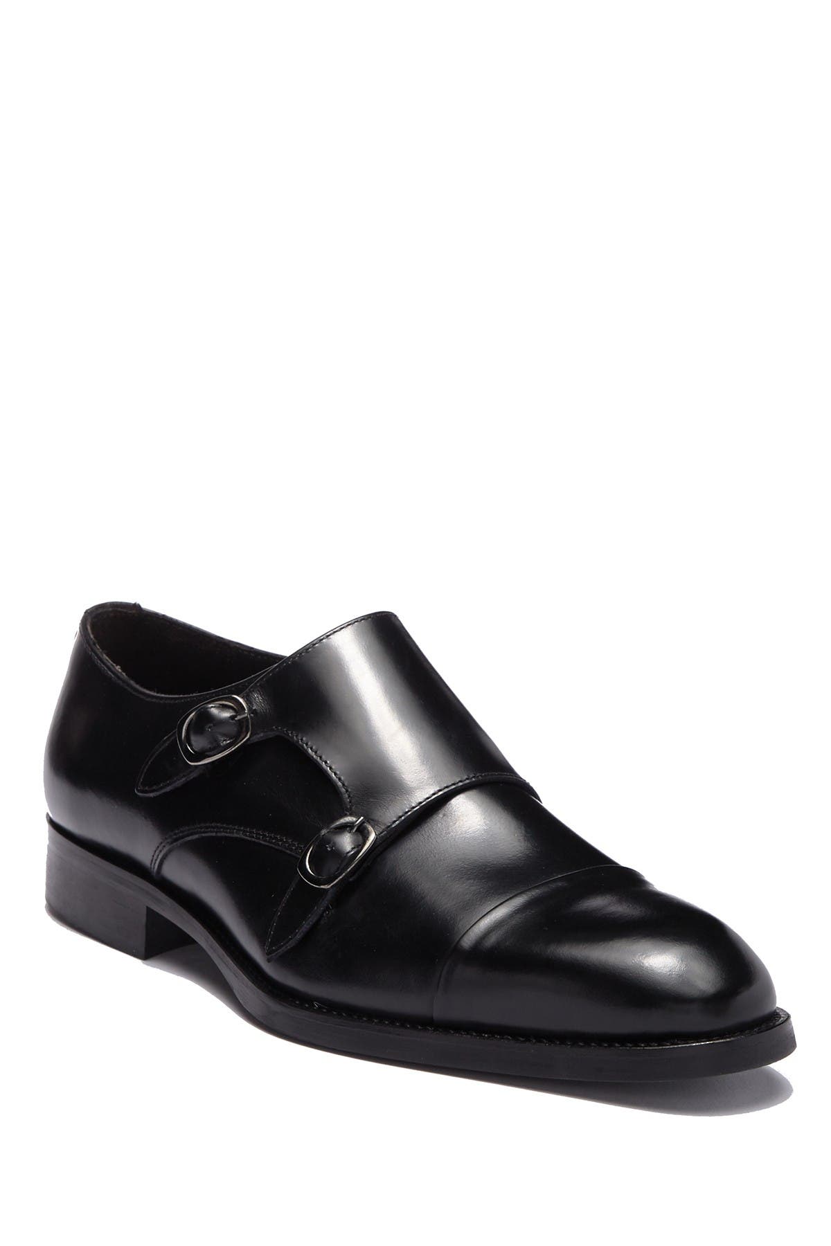 Barata Leather Double Monk Strap Loafer 