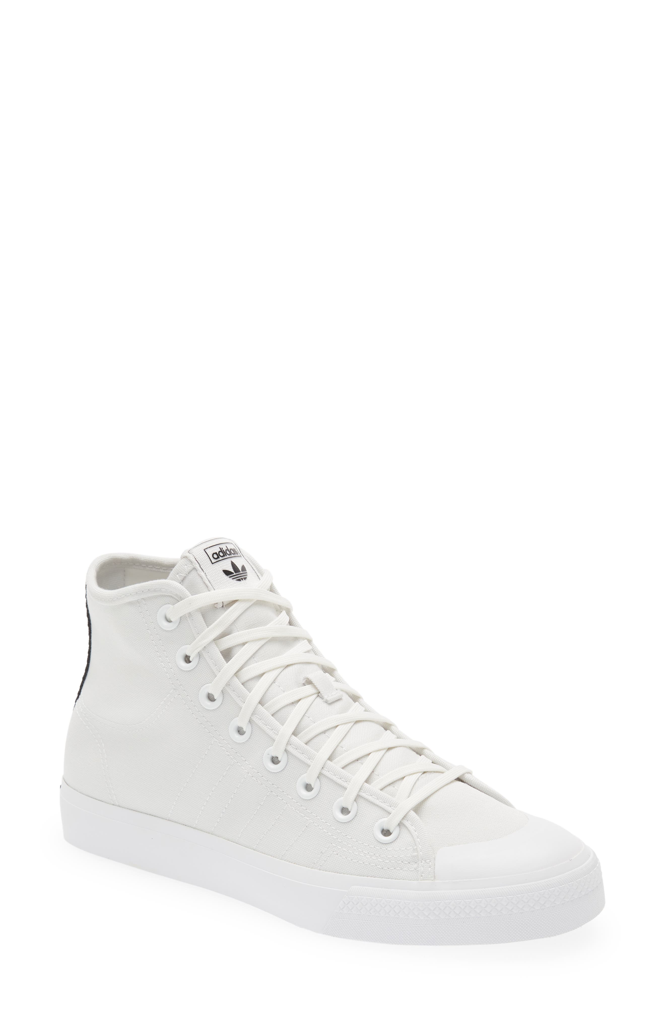 Adidas Nizza High Top Sneaker in Footwear White/Core Black