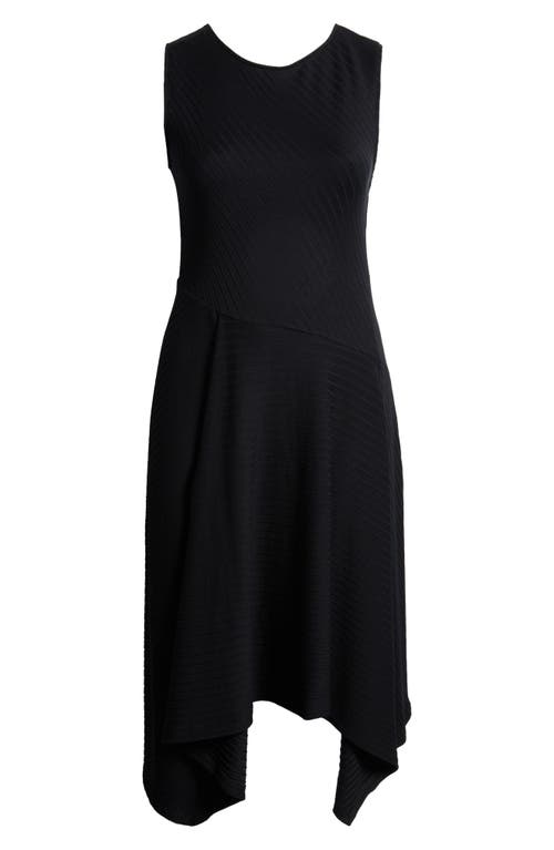 Universal Standard Chryssa Rib Handkerchief Hem Dress In Black