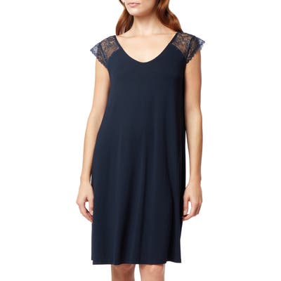 The White Company Lace Sleeve Nightgown, Blue