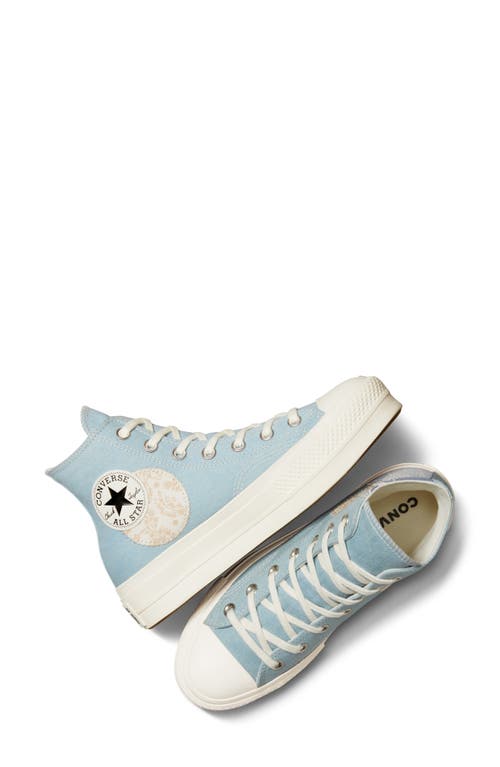 Shop Converse Chuck Taylor® All Star® Lift High Top Platform Sneaker In Blue/blue/egret