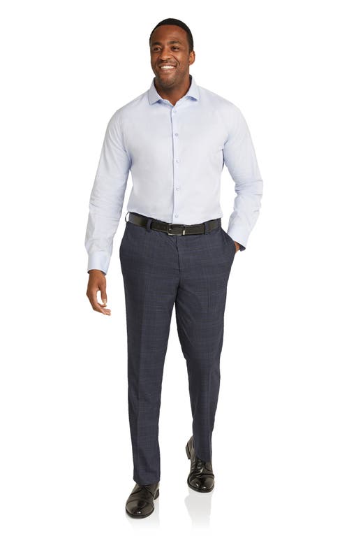 Shop Johnny Bigg Bronson Check Relaxed Fit Dress Pants In Navy