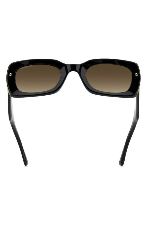 Shop Dsquared2 51mm Rectangular Sunglasses In Black/brown Gradient