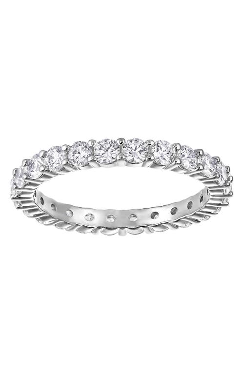 Swarovski Women's Vittore Xl Rhodium-plated & Cubic Zirconia Ring In Silver/clear Crystal