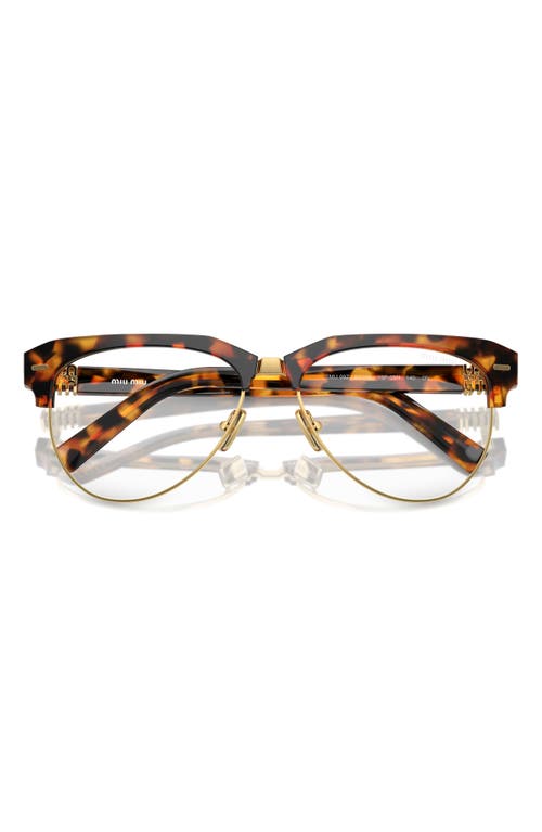 Miu Miu 57mm Pilot Sunglasses In Tortoise