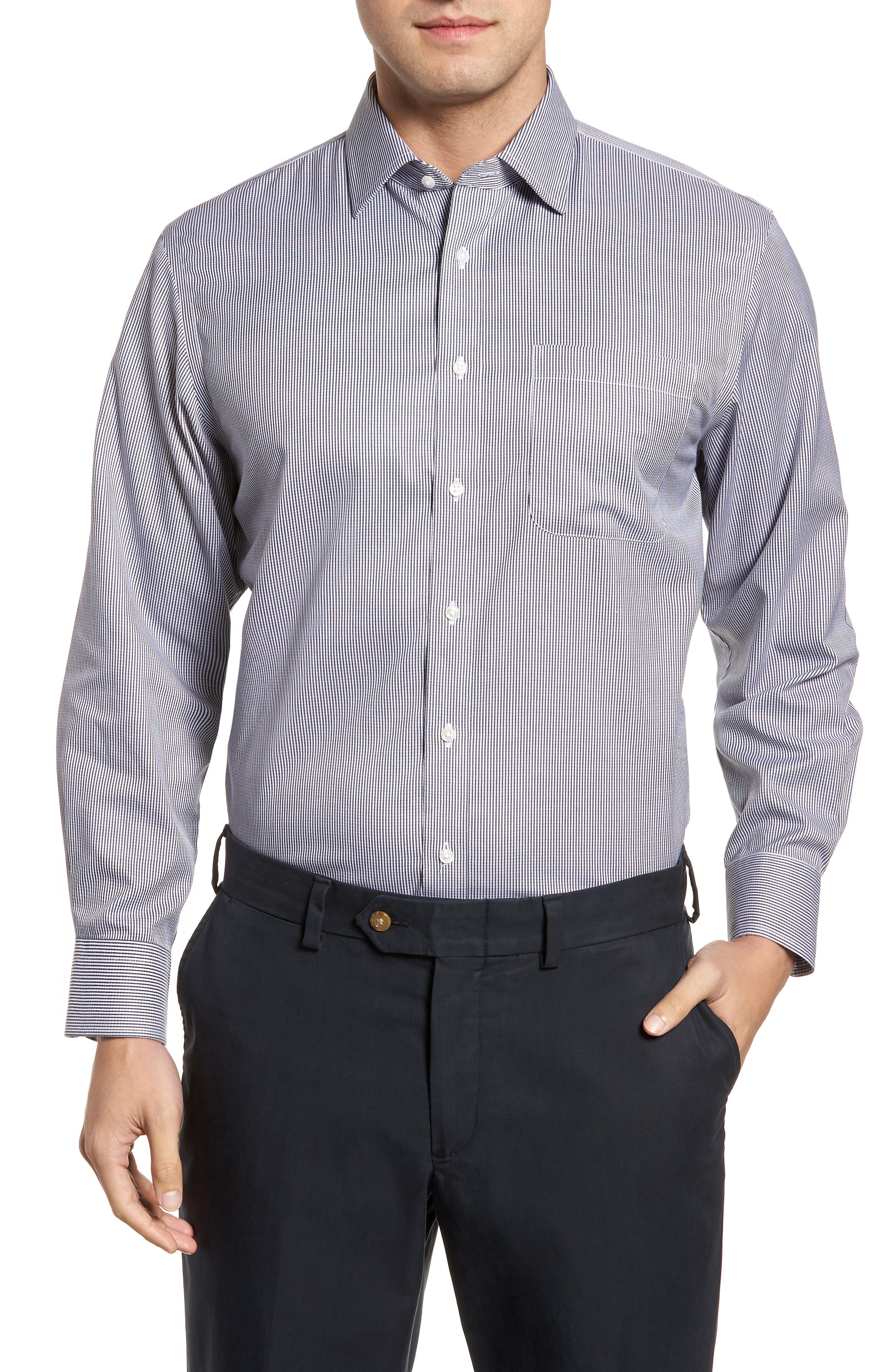 Nordstrom Men's Shop Smartcare™ Traditional Fit Stripe Dress Shirt