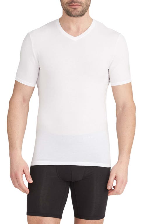 Tommy John 2-Pack Second Skin Slim Fit High V-Neck Undershirts White at Nordstrom,