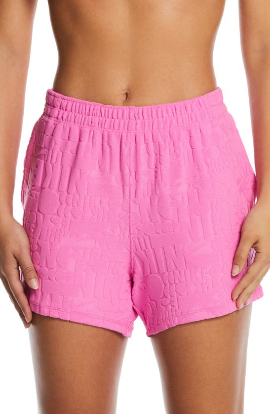 Shop Nike Retro Flow Cover-up Shorts In Playful Pink