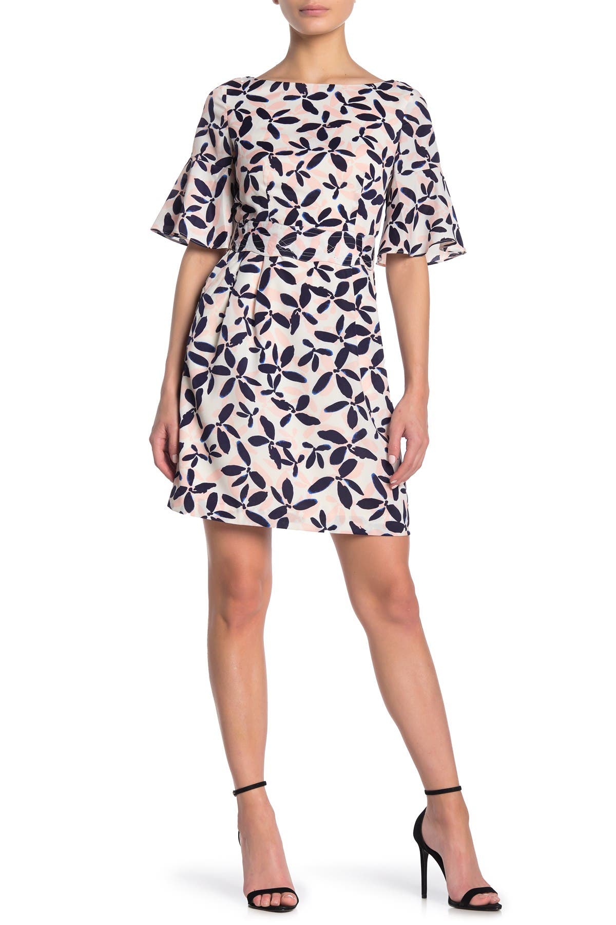 eliza j floral bell sleeve dress