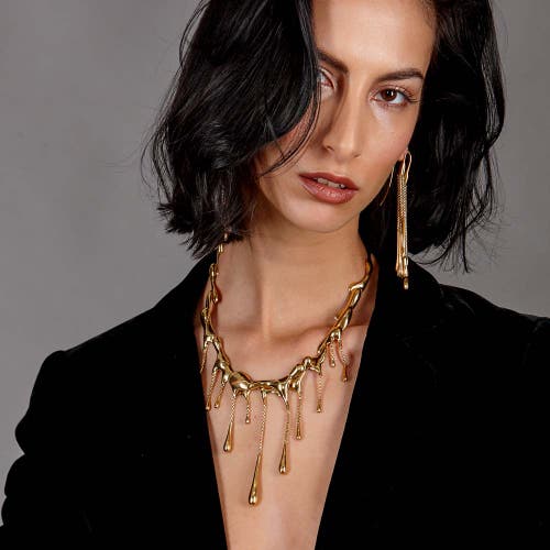 Lucy Quartermaine Multi Drop Necklace In Gold