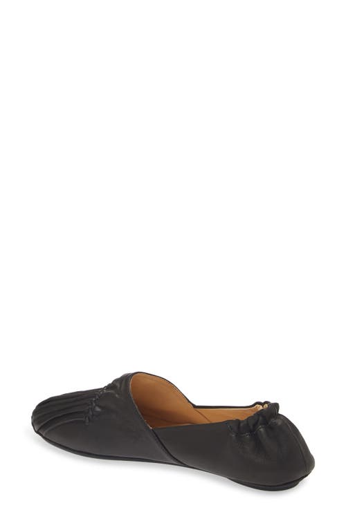 Shop Chocolat Blu Cam Flat In Black Leather