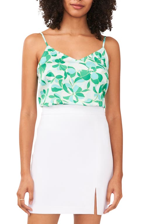 halogen(r) V-Neck Woven Camisole in Floral Green