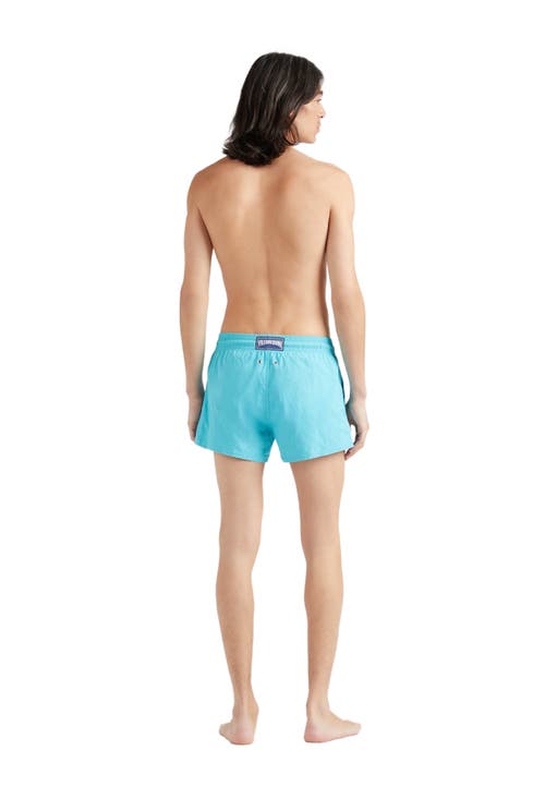 Vilebrequin Jacquard Turtle Stretch Swim Shorts In Blue