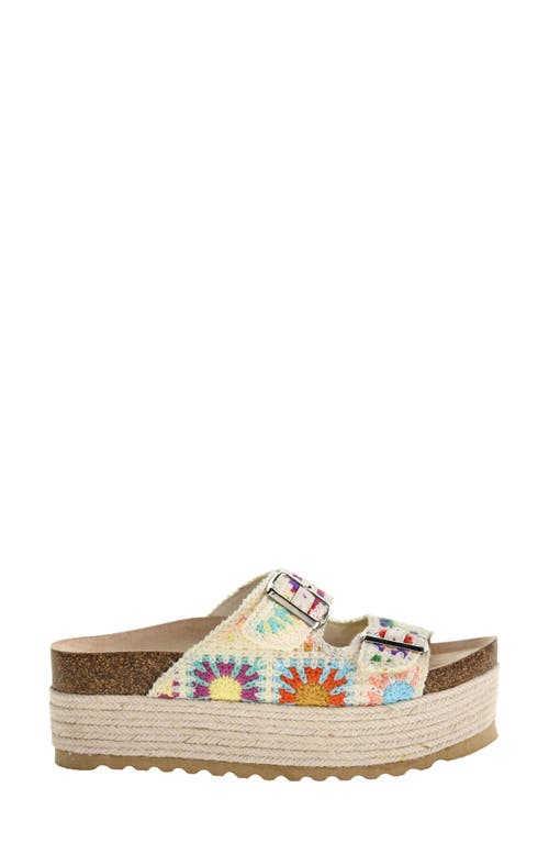 Shop Dirty Laundry Pretends Espadrille Platform Slide Sandal In Beige Multi