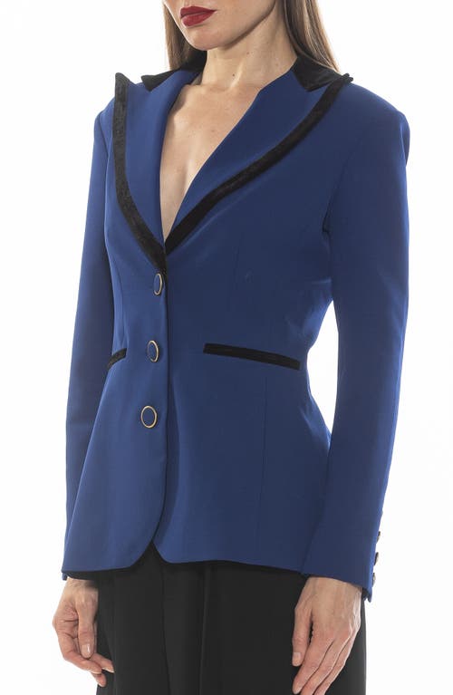 Alexia Admor Reiss Peak Lapel Blazer In Electric Blue