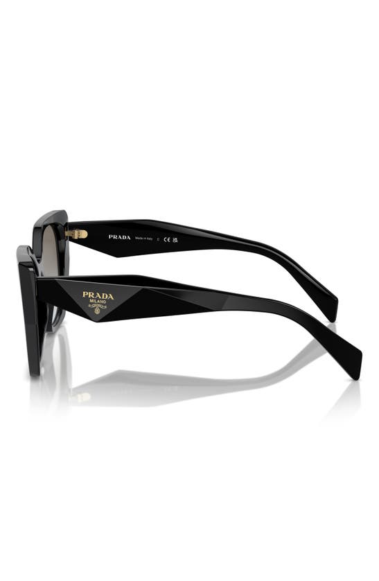 Shop Prada 56mm Gradient Polarized Rectangular Sunglasses In Black