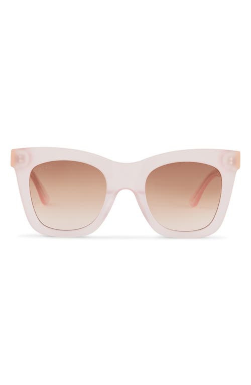 DIFF Kaia 50mm Square Sunglasses in Rose Tea Pink