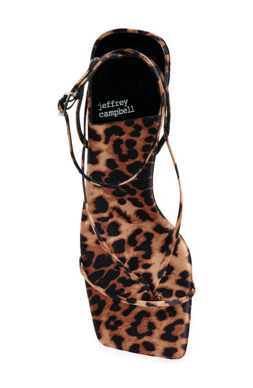 Jeffrey Campbell Leeda Ankle Strap Sandal In Cheetah Satin