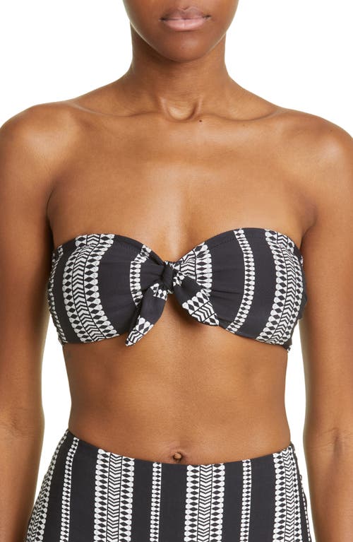 lemlem Luchia Bandeau Bikini Top Black at Nordstrom,