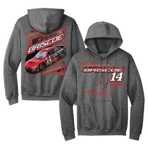 Men's Stewart-Haas Racing Team Collection Heather Charcoal Chase Briscoe 2023 #14 Mahindra Pullover Hoodie