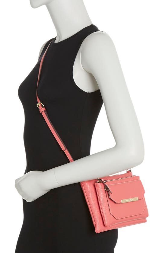 Nanette Lepore Jarson Double Zip Flap Crossbody Bag In Burgundy