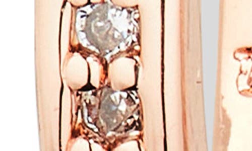 Shop Kate Spade New York Crystal Stud & Huggie Earrings Set In Clear/rose Gold