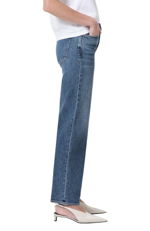 Agolde Valen Straight Leg Jeans With Faded Wash In Fix