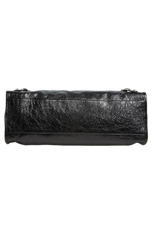 Balenciaga Le City Medium Textured-leather Tote In Black