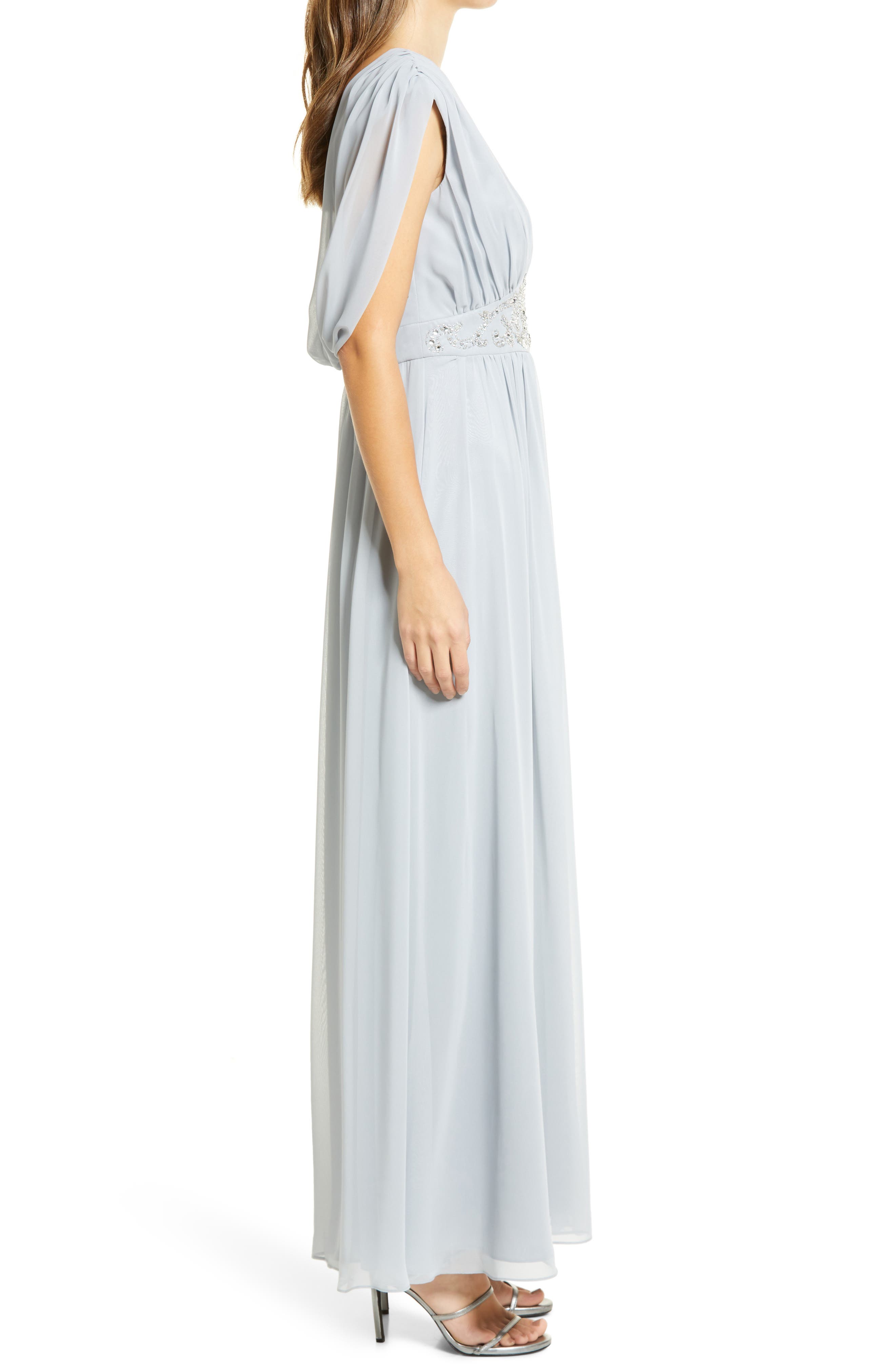 Eliza J Embellished V-Neck Dress 