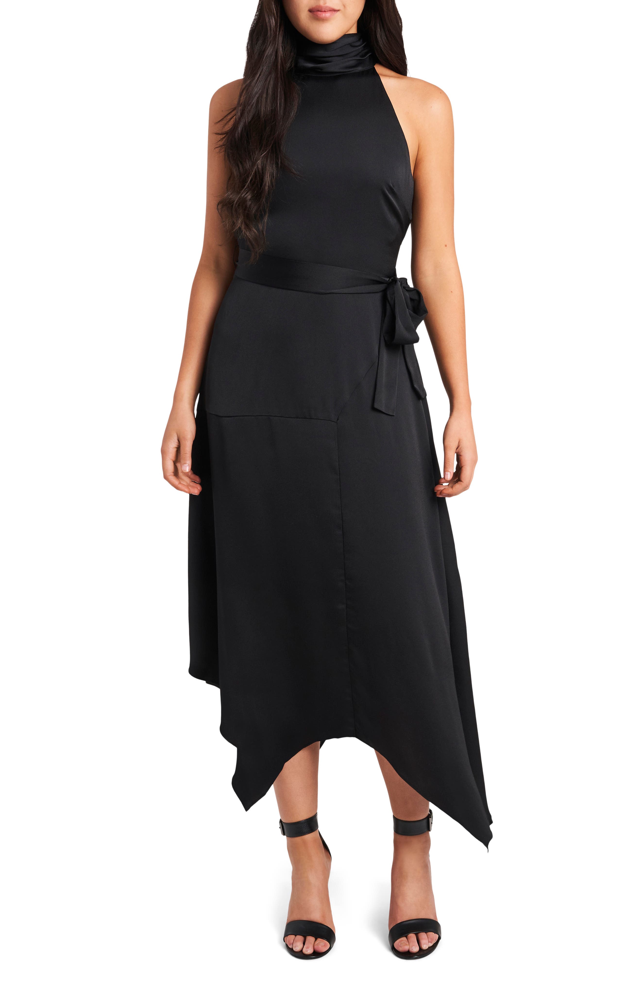 halter neck sleeveless dress