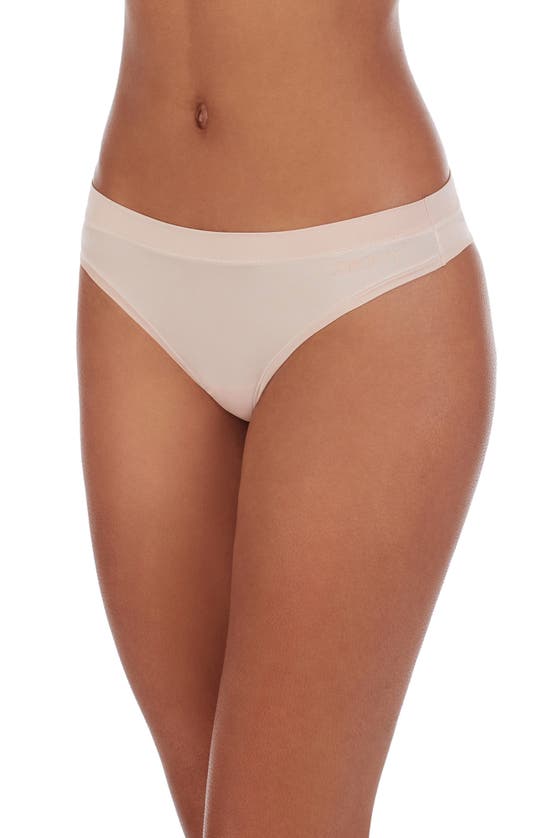 Shop Dkny Litewear Active Comfort Thong In Blush
