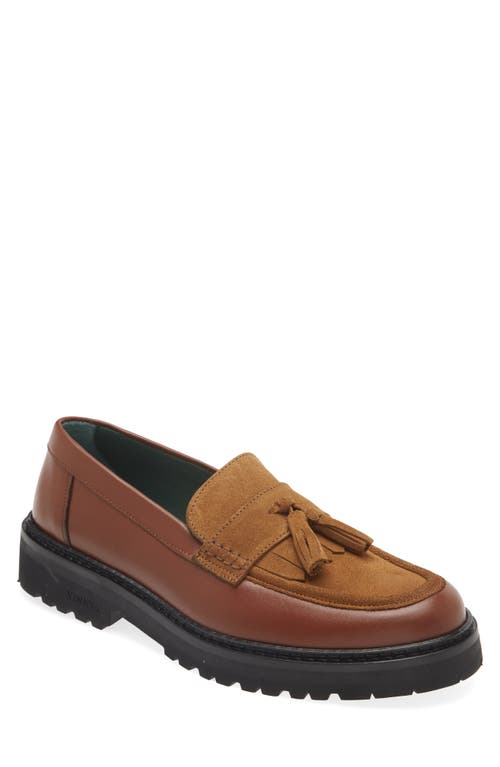 VINNY'S Richee Penny Loafer Brown/Light Brown Suede at Nordstrom,