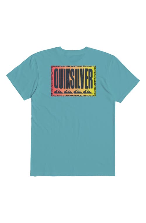 Shop Quiksilver Long Fade Graphic T-shirt In Marine Blue