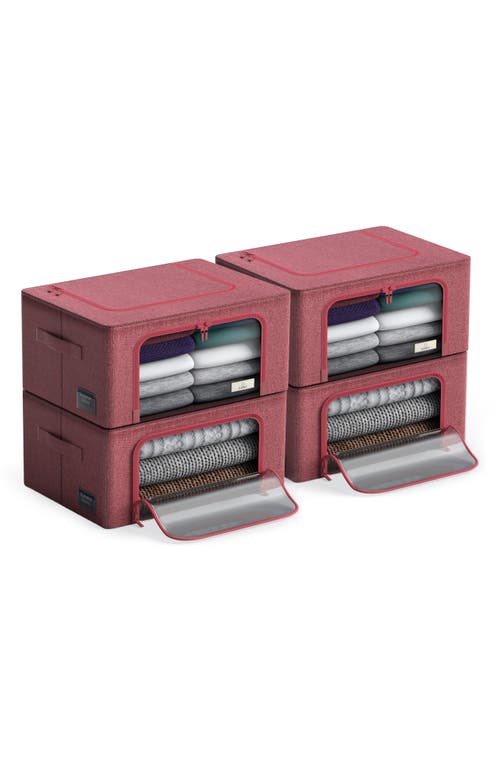 Sorbus 4-pack Foldable Storage Boxes In Pink
