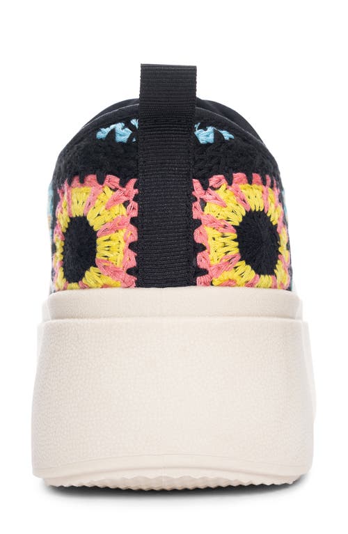 Shop Dirty Laundry Rambling Crochet Platform Sneaker In Black Multi