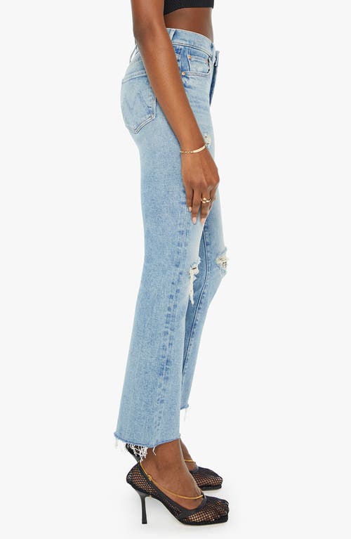 Shop Mother The Insider Flood High Waist Frayed Hem Bootcut Jeans In Peak A Boo