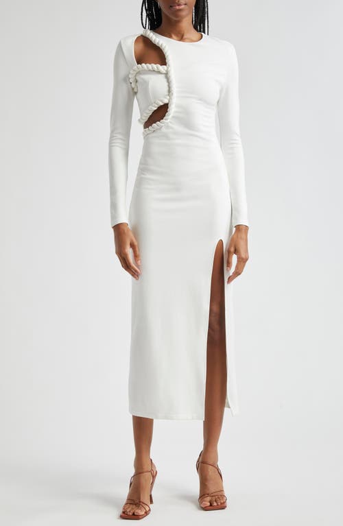 Tife Long Sleeve Cutout Dress in White