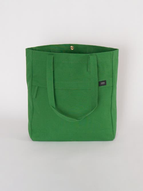 Terra Thread Organic Cotton Canvas Work Tote Bag In Moss Green