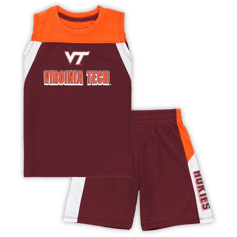 Colosseum Kids' Toddler  Maroon Virginia Tech Hokies Ozone Tank Top & Shorts Set